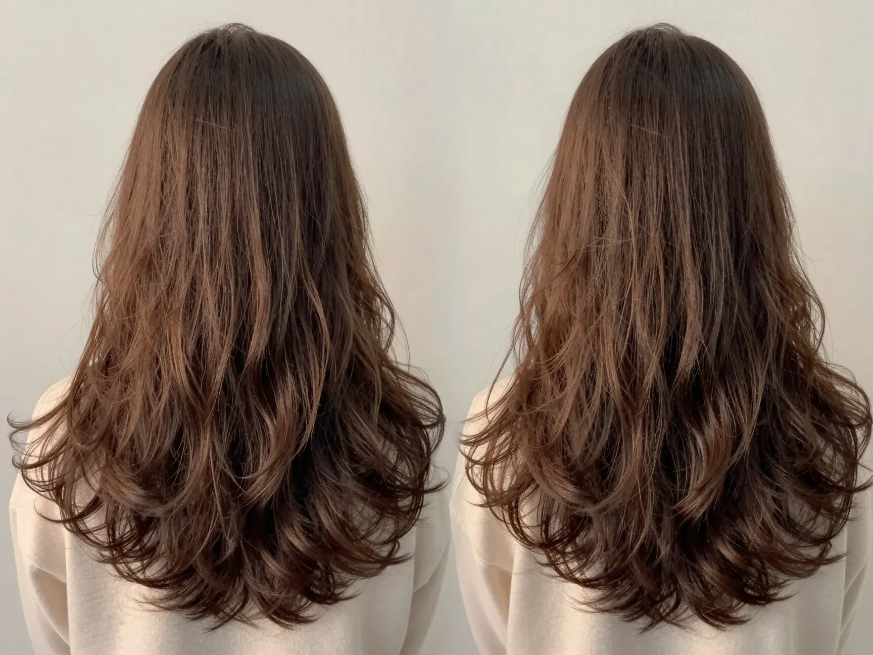 Butterfly cut for wavy hair long layers enhancing natural texture dimension
