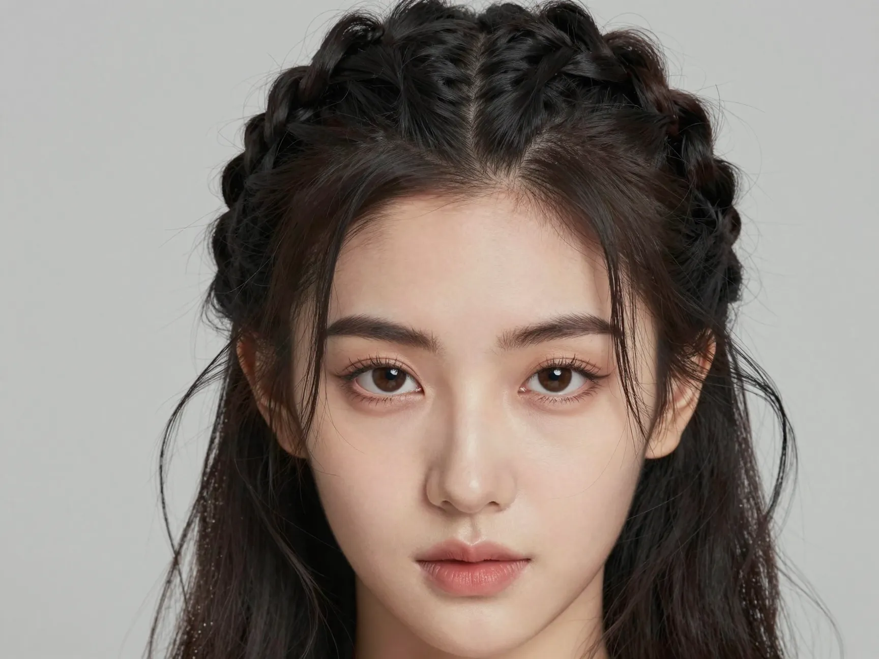 Intricate gypsy braids with baby hairs and loose tendrils