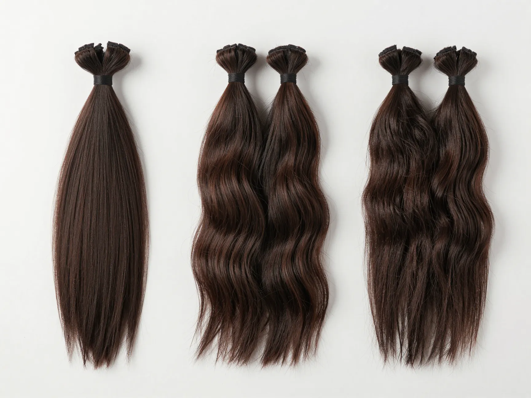 Doubling tripling wefts maximum volume comparison shot