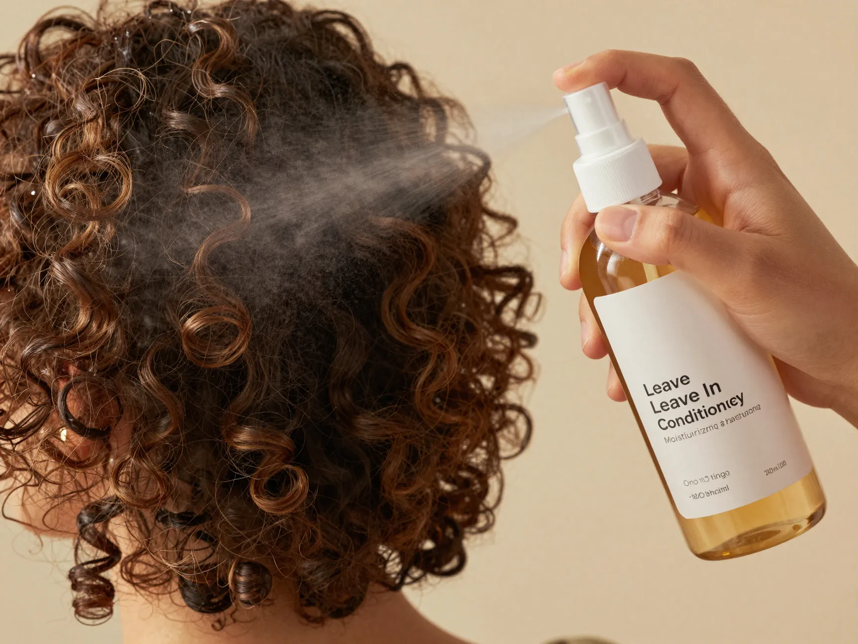 Leave in conditioner spray bottle moisturizing dry frizzy curls