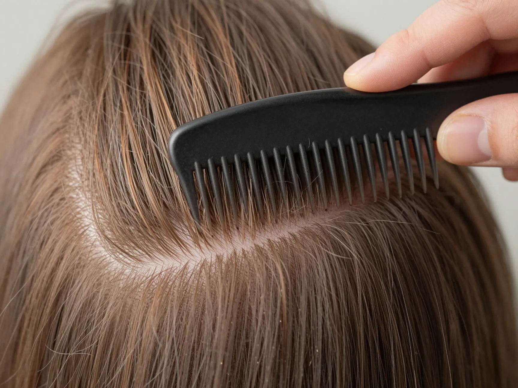 Backcombing root base invisible grip macro technique