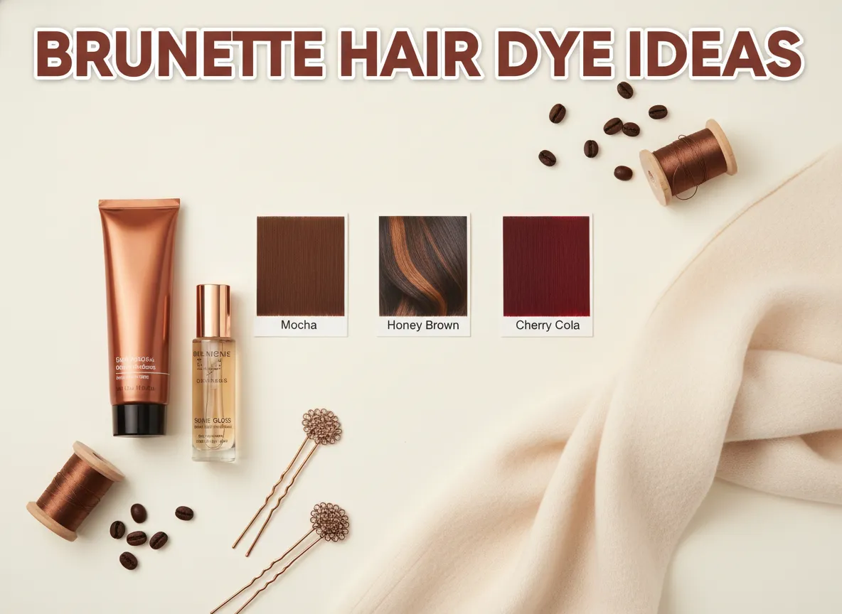 Copper dye shine gloss color swatches cashmere scarf coffee beans