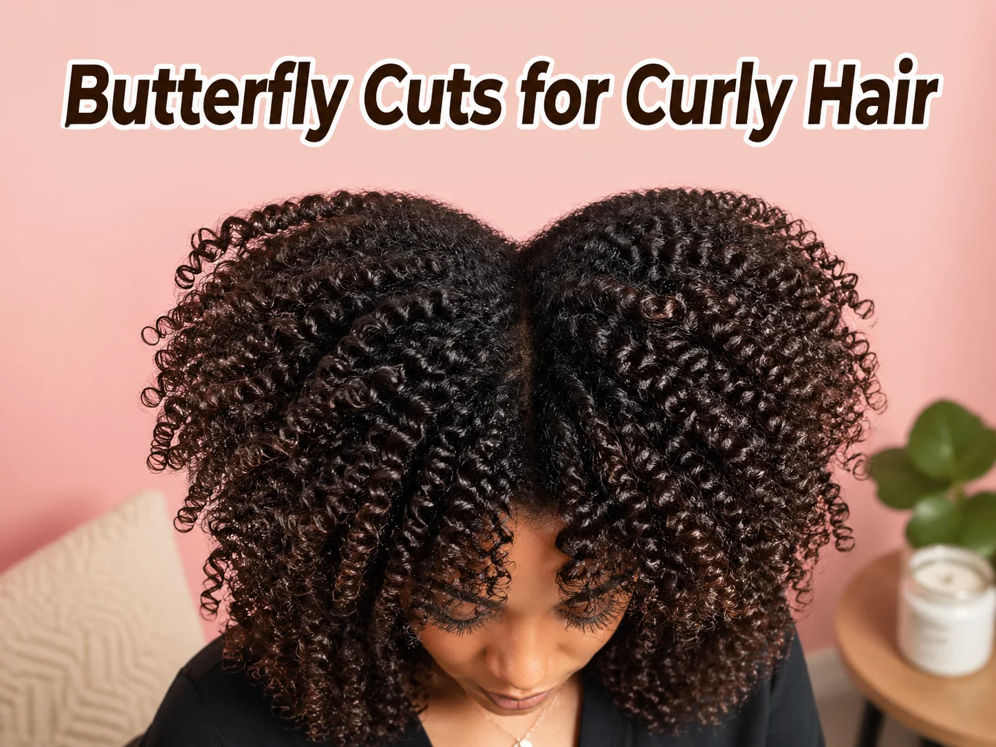 Glossy 4c curls crown volume butterfly wing shape natural hair