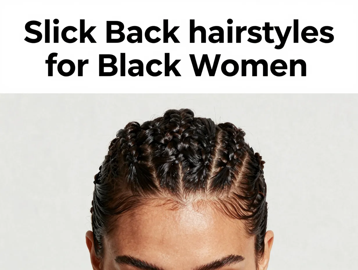 Slick back goddess braids polished edges elegant black woman