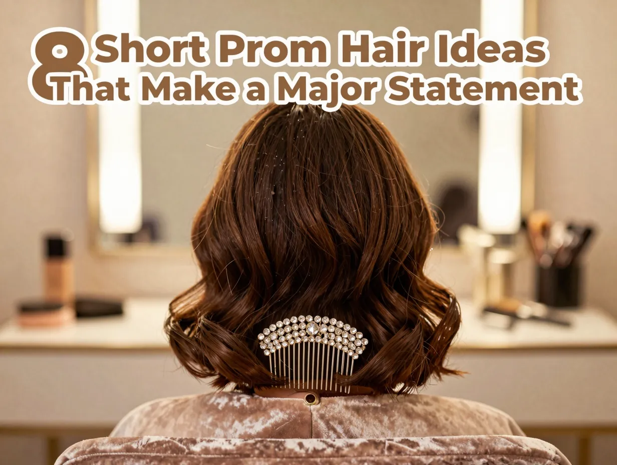 Elegant prom hair accessory on velvet with soft brunette curl