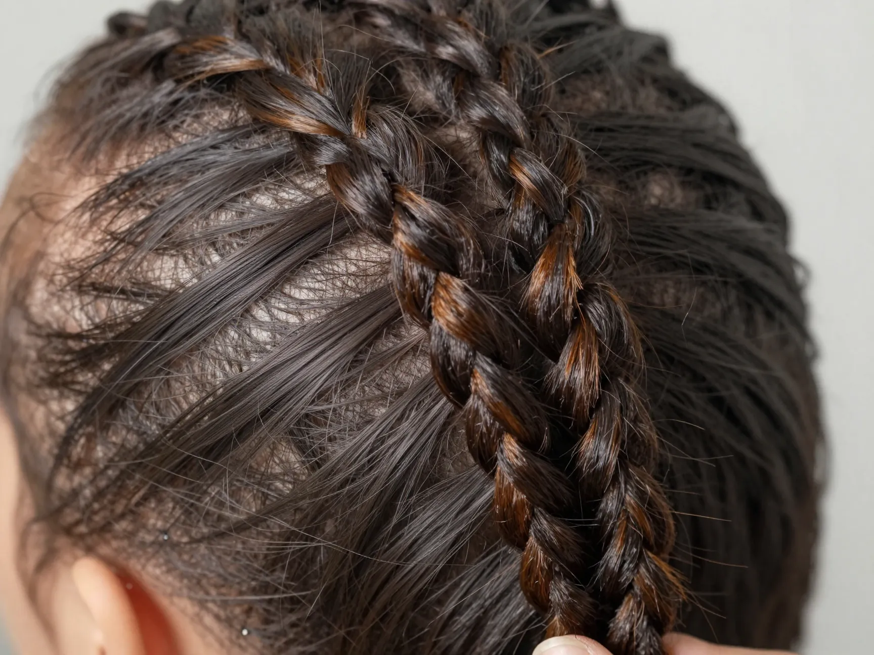 Feed in cornrows added braiding hair tapered natural look