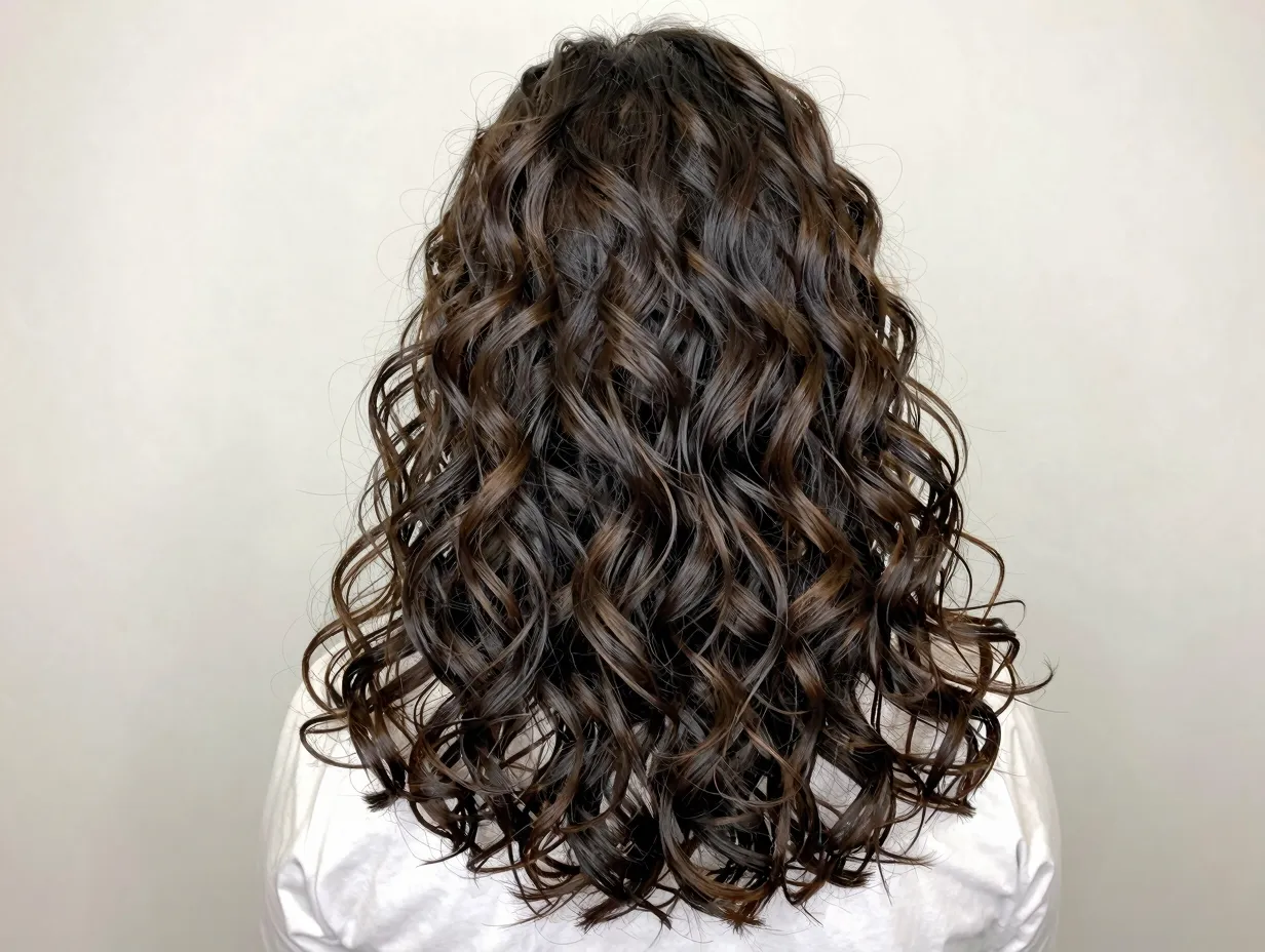 Butterfly cut for wavy curly hair with chunky dry cut layers