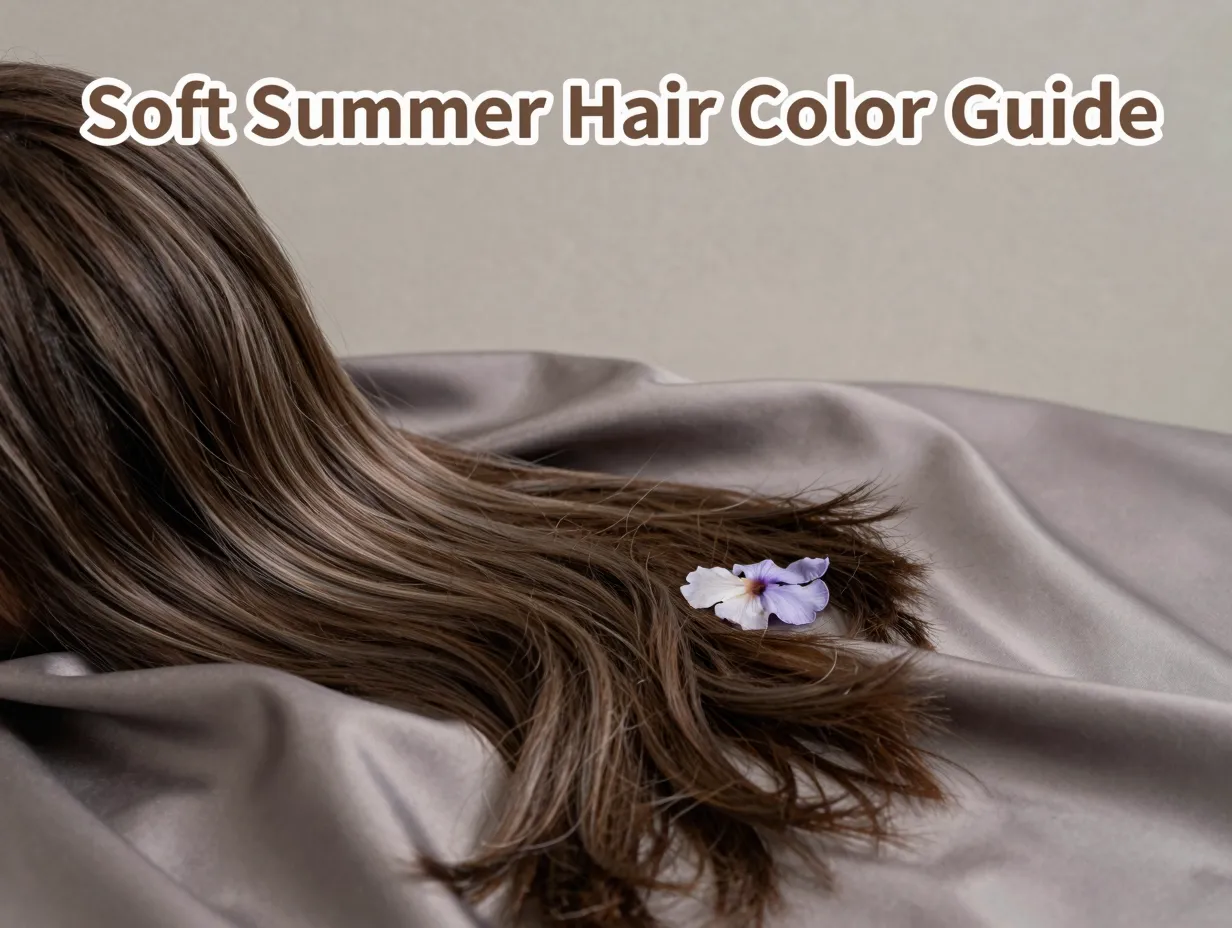 Mushroom brown hair lavender ash silk soft summer palette
