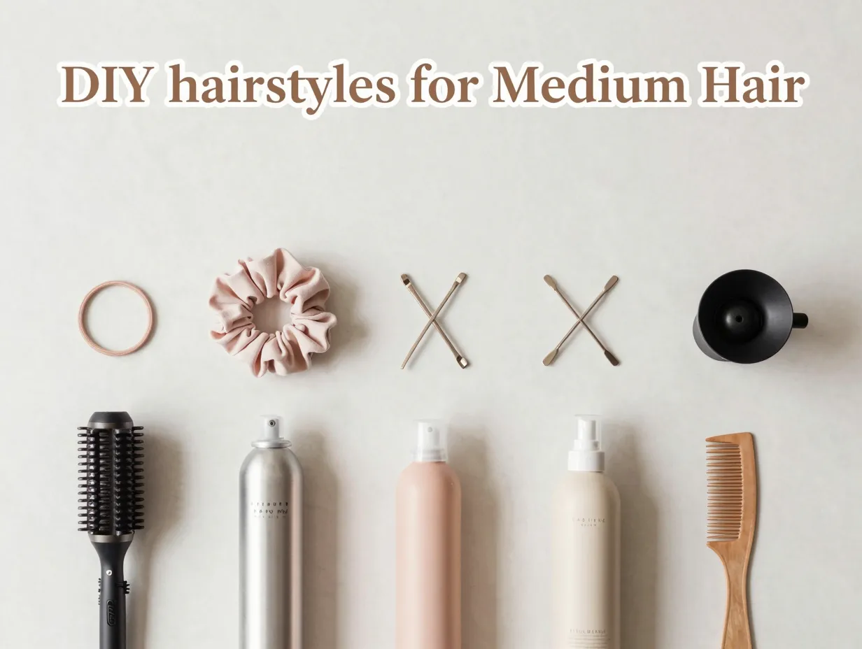 Clear elastic scrunchie bobby pins diffuser wand dry shampoo texture spray comb