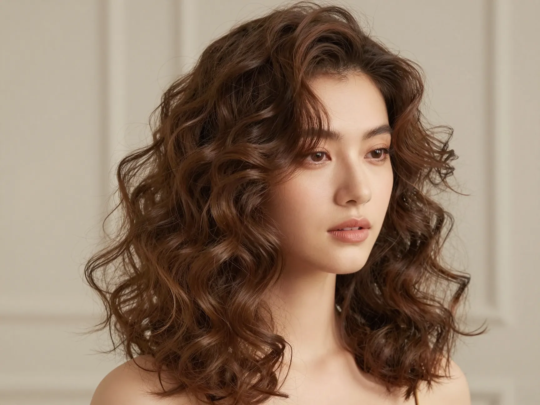 Soft voluminous curls with extensions