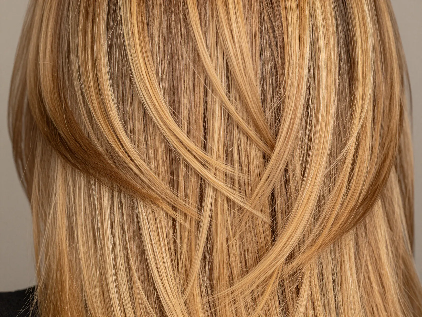 Honey blonde with warm brown lowlights rich dimension
