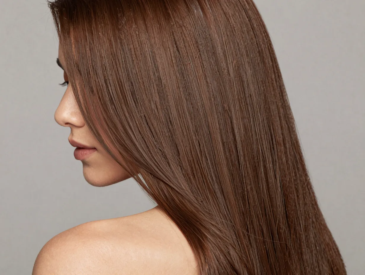 Creamy milk chocolate brown hair soft translucent glow