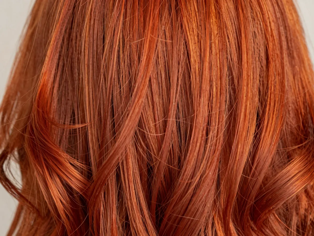 Ginger copper warm red orange hair playful bold fire