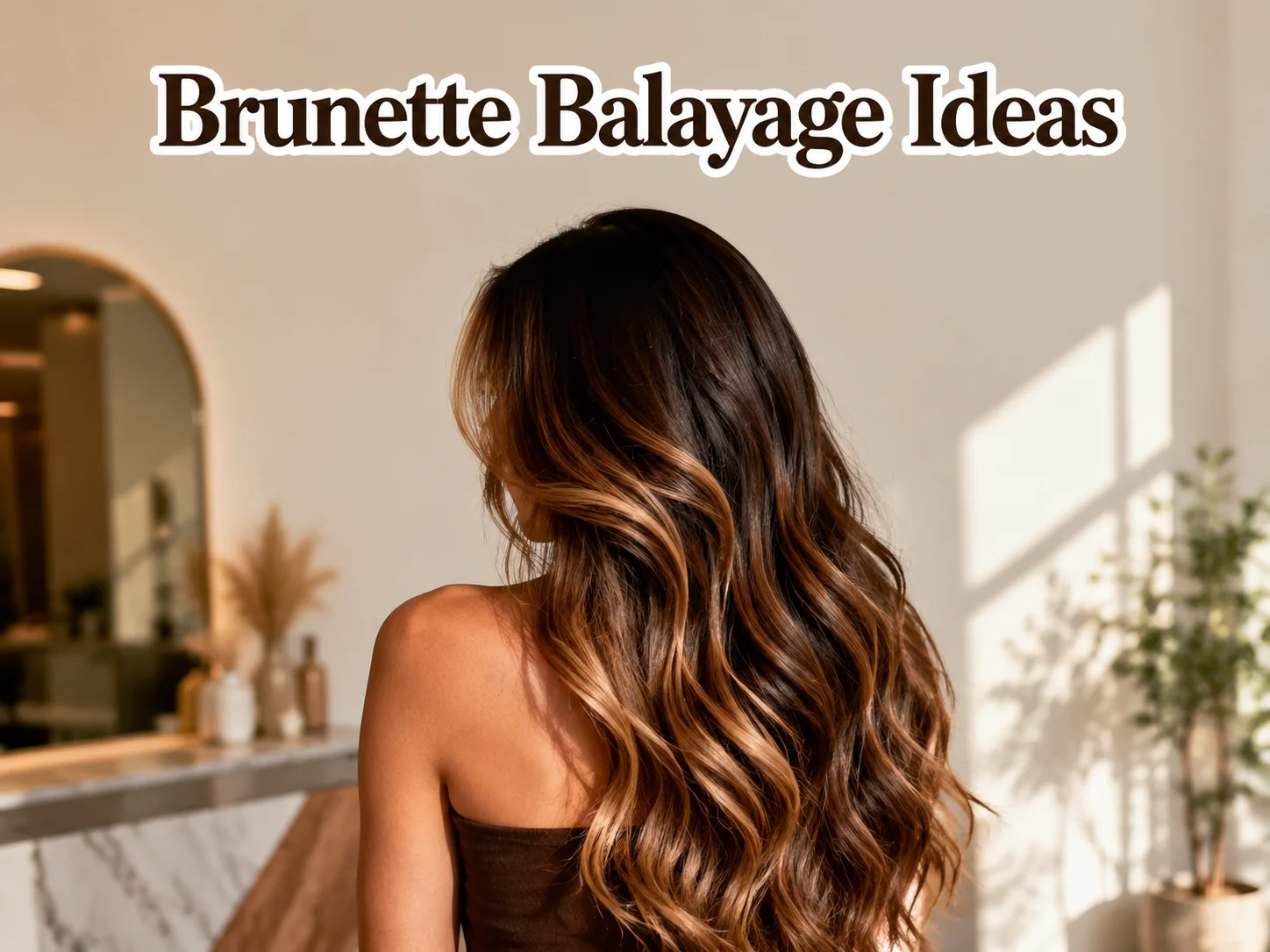 Brunette dark root transition to honey blonde sun kissed balayage hair