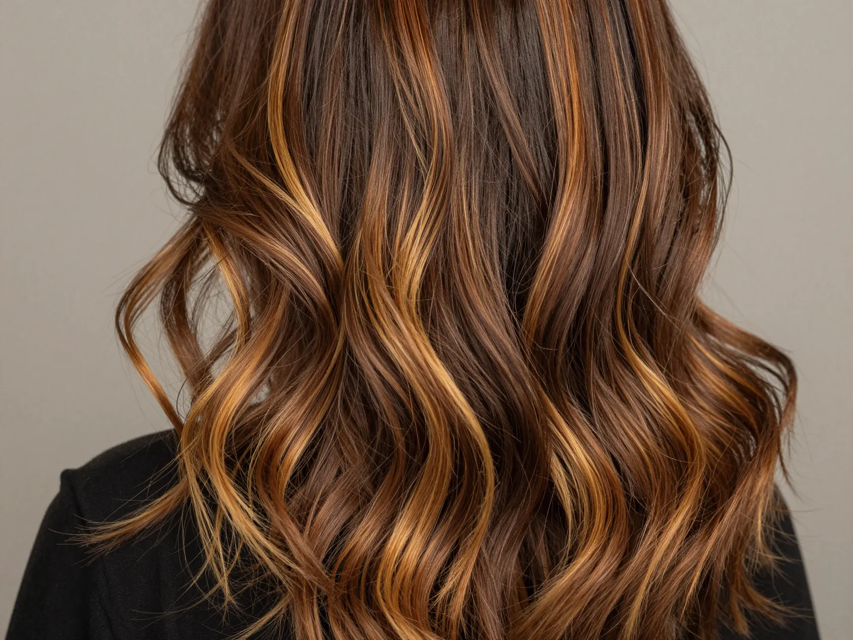 Tortoiseshell brunette balayage chestnut caramel blonde