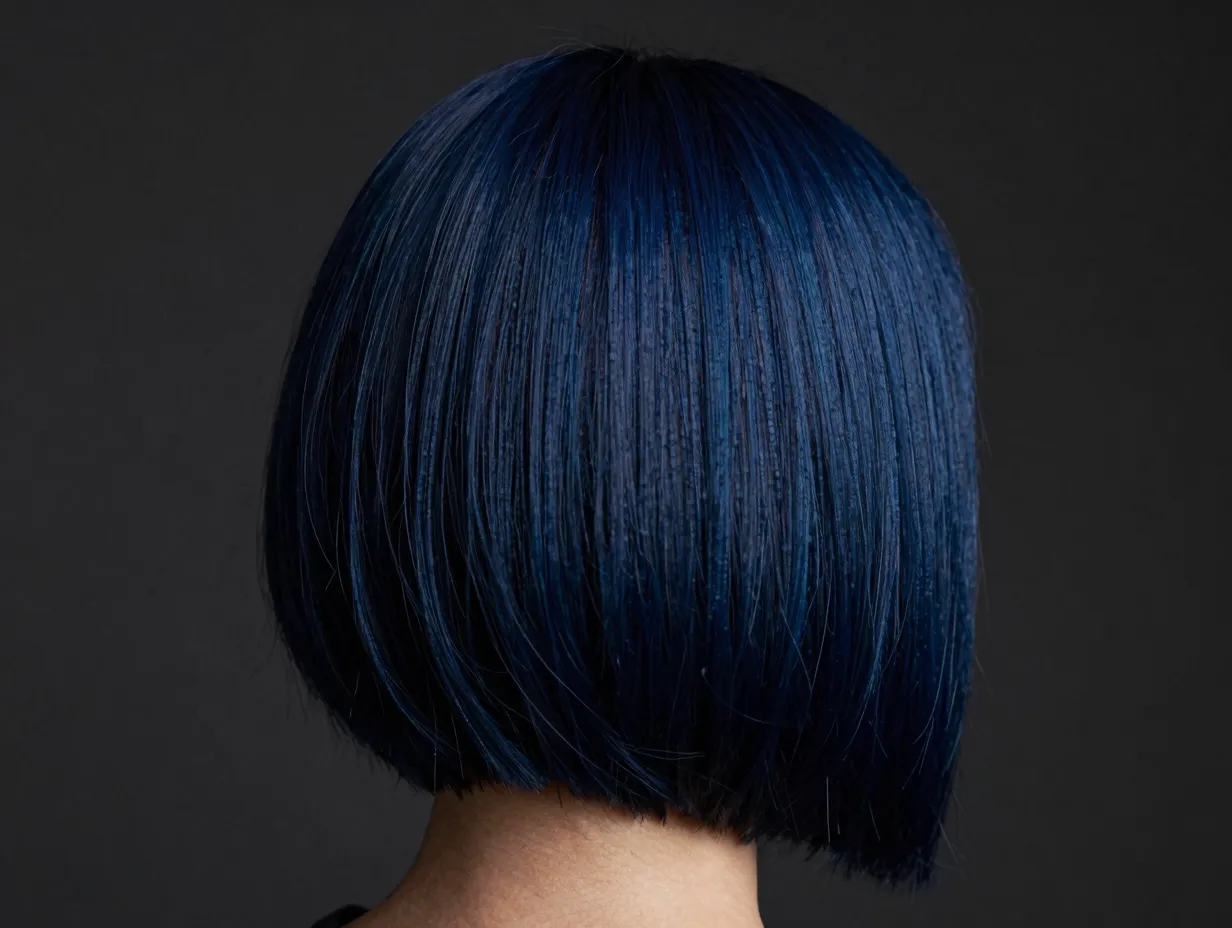 A deep ocean blue bob sophisticated wearable bold dark blue