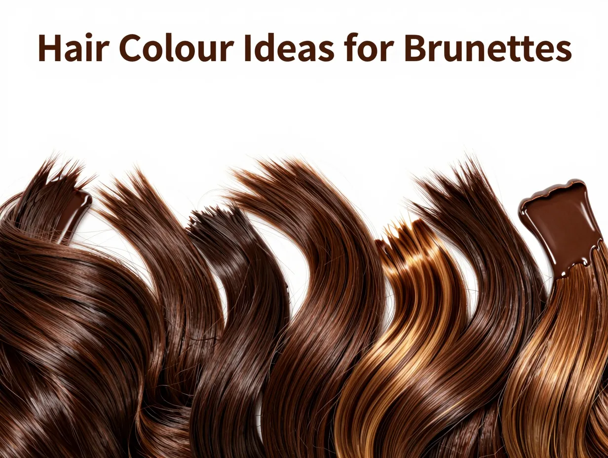 Brunette hair colour swatch cascade nine versatile shades glossy