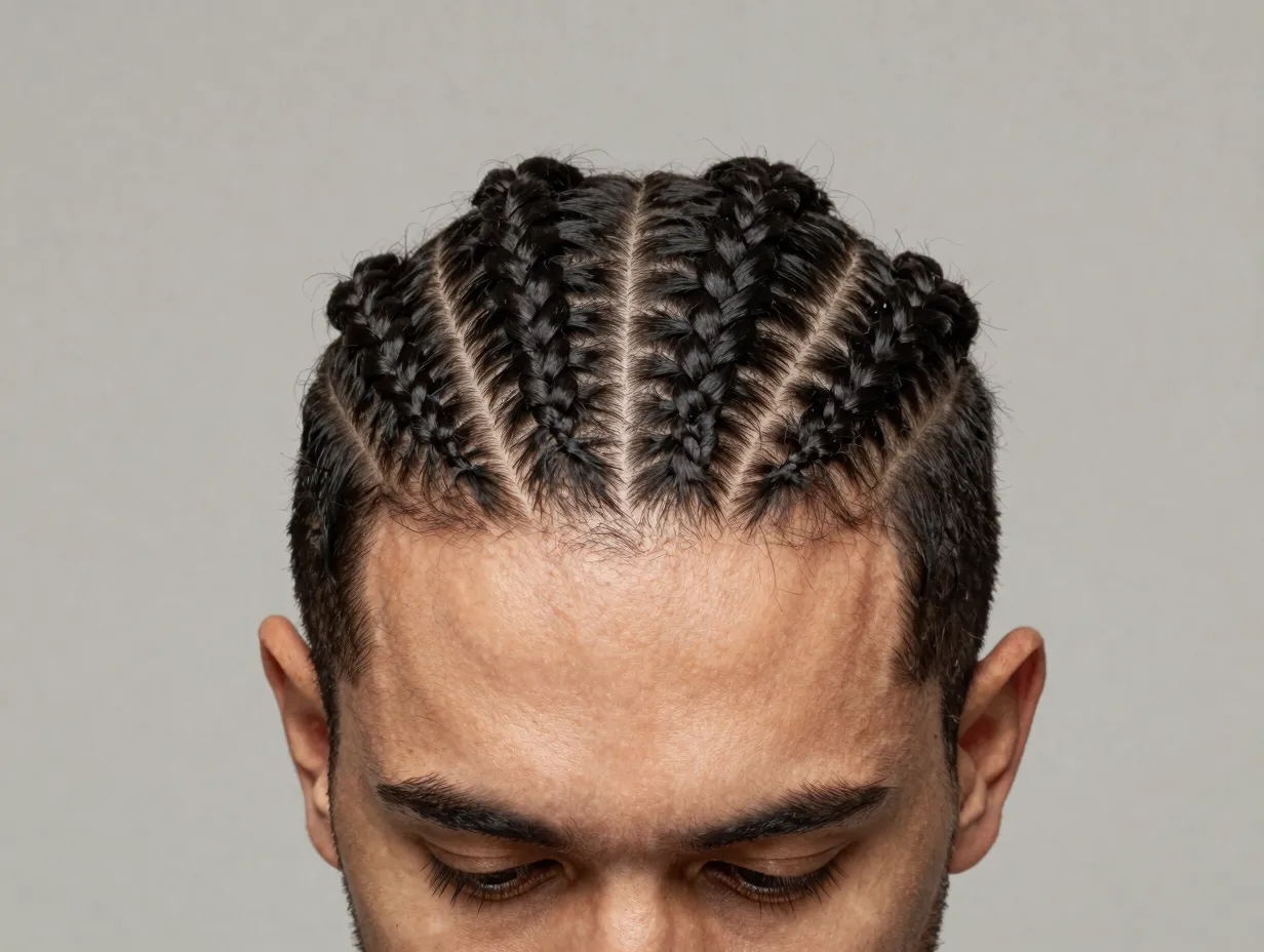 Classic straight back cornrows evenly spaced rows clean parts timeless style