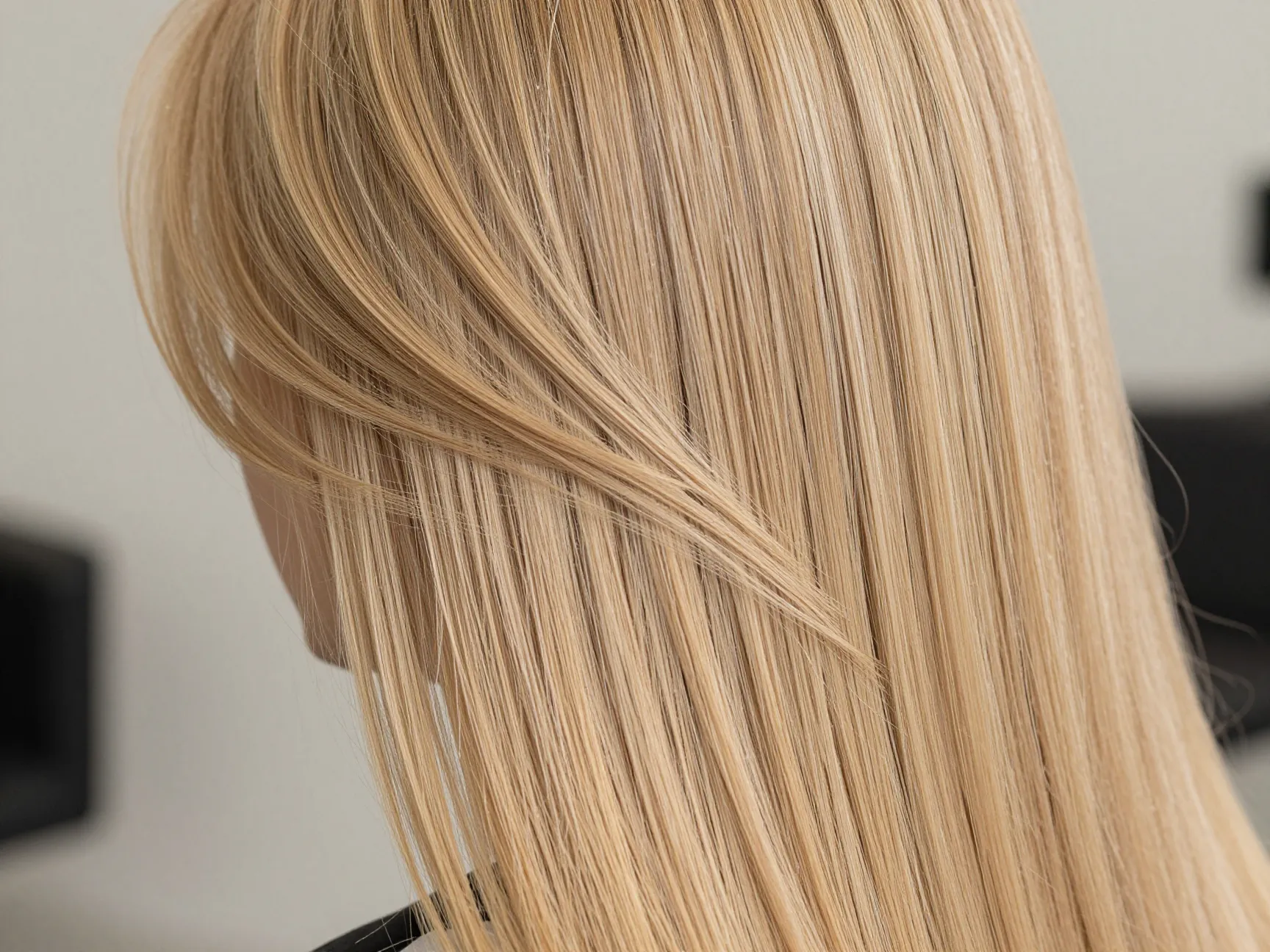 Ghost layers cut in long fine hair hidden underneath the top section