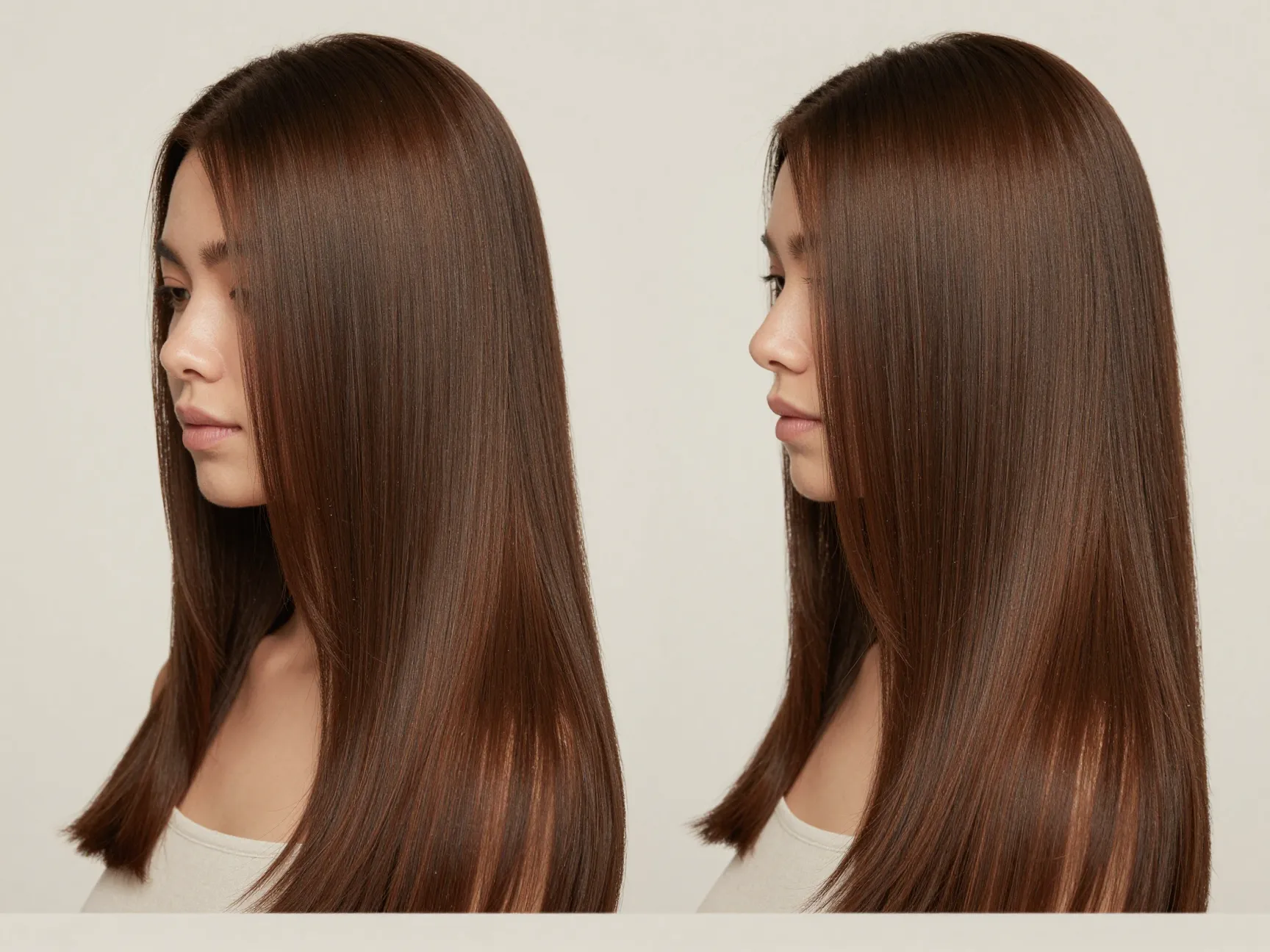 Sophisticated mocha brown brunette hair cool neutral tone polished