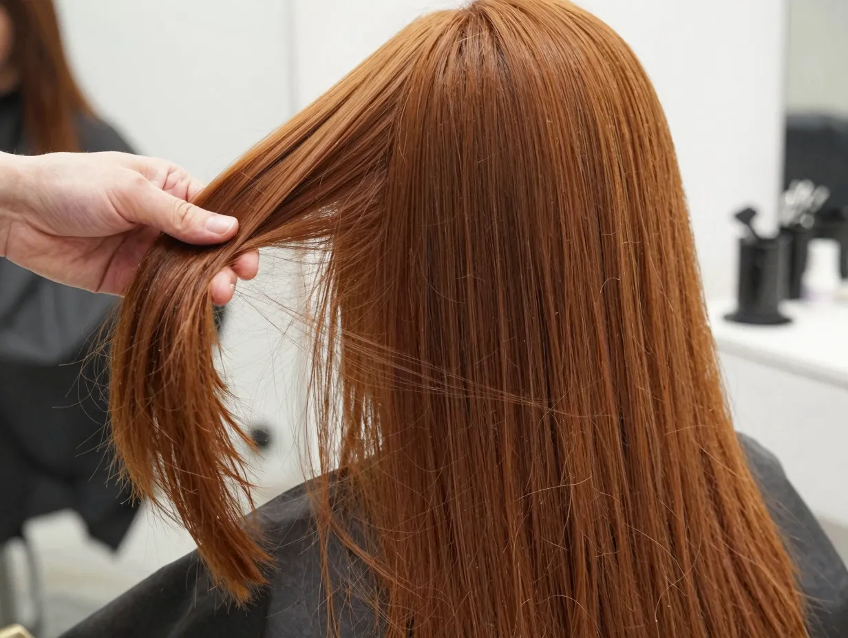 Long layers with internal weight removal in thick coarse hair