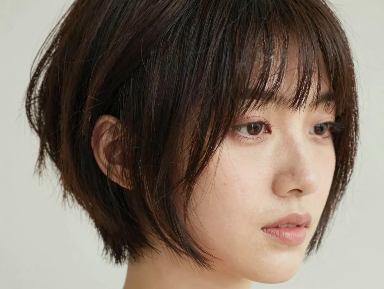Soft pixie longer face framing sides undone finish