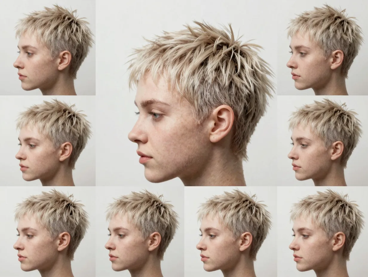 Razor crop precision cut lived in deliberate texture