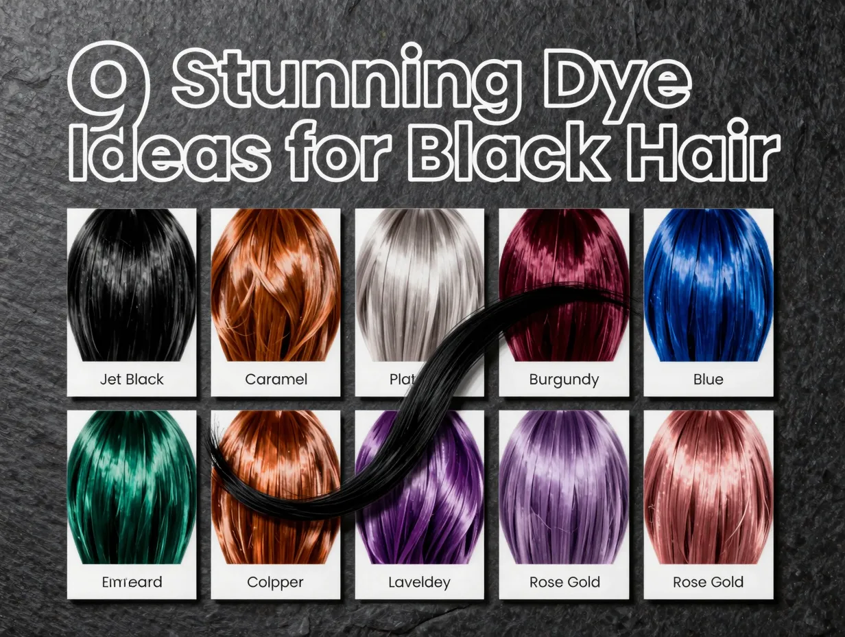 Jet black caramel platinum burgundy blue emerald copper lavender rose gold