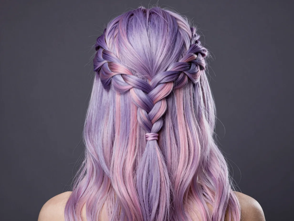 Showstopper figure eight braid half ponytail