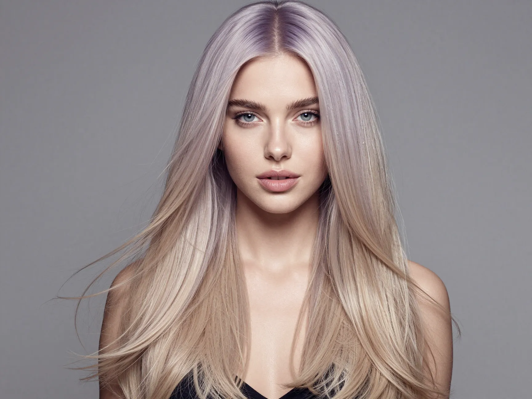 Tonal root melt with glaze on mid lengths and ends for cohesion