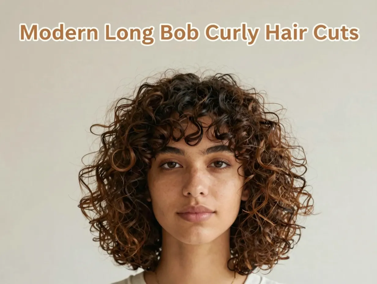 Contemporary curly lob haircut definition bounce modern inspo