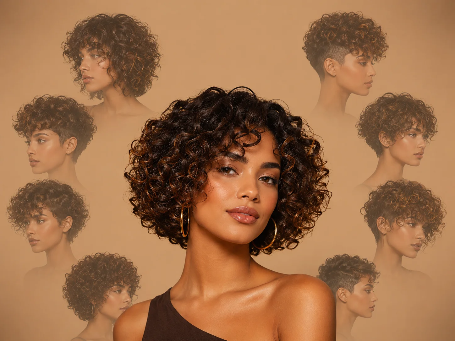 Versatile short curly hairstyles 2026 modern confident woman with multi styles