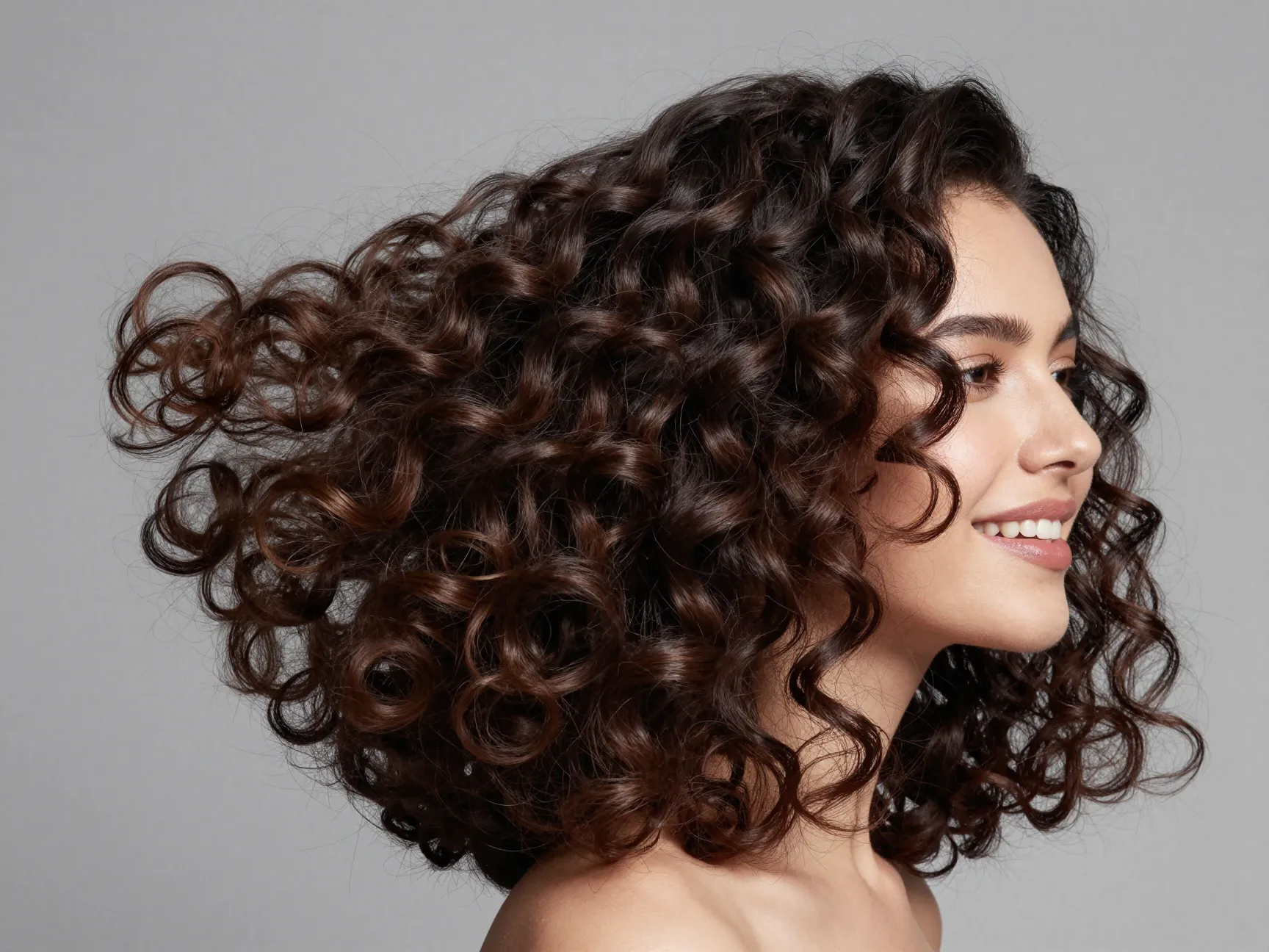 Ringlet curled lob with defined spirals for dramatic bounce