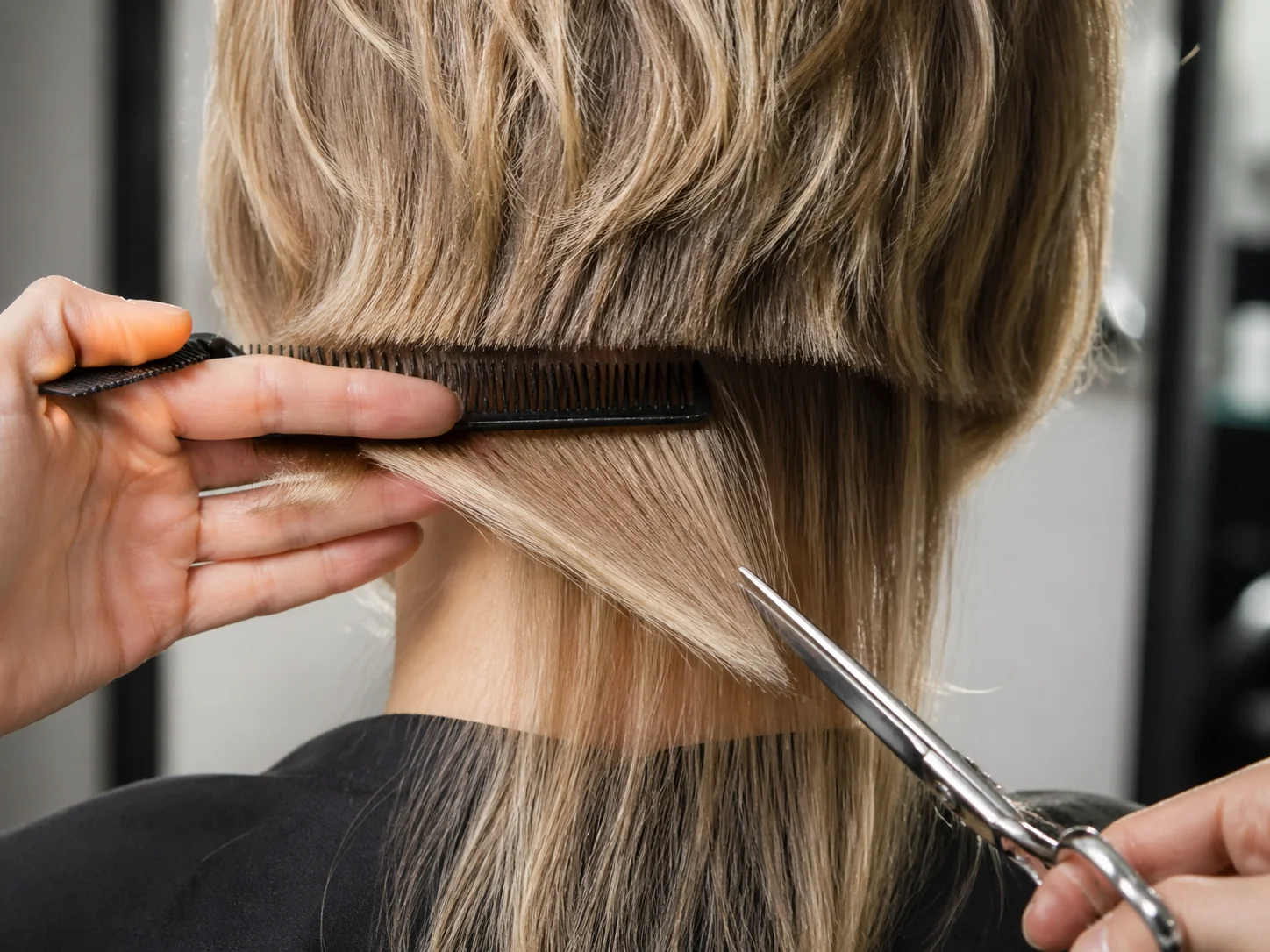 Blending transition between short crown and long underlayers