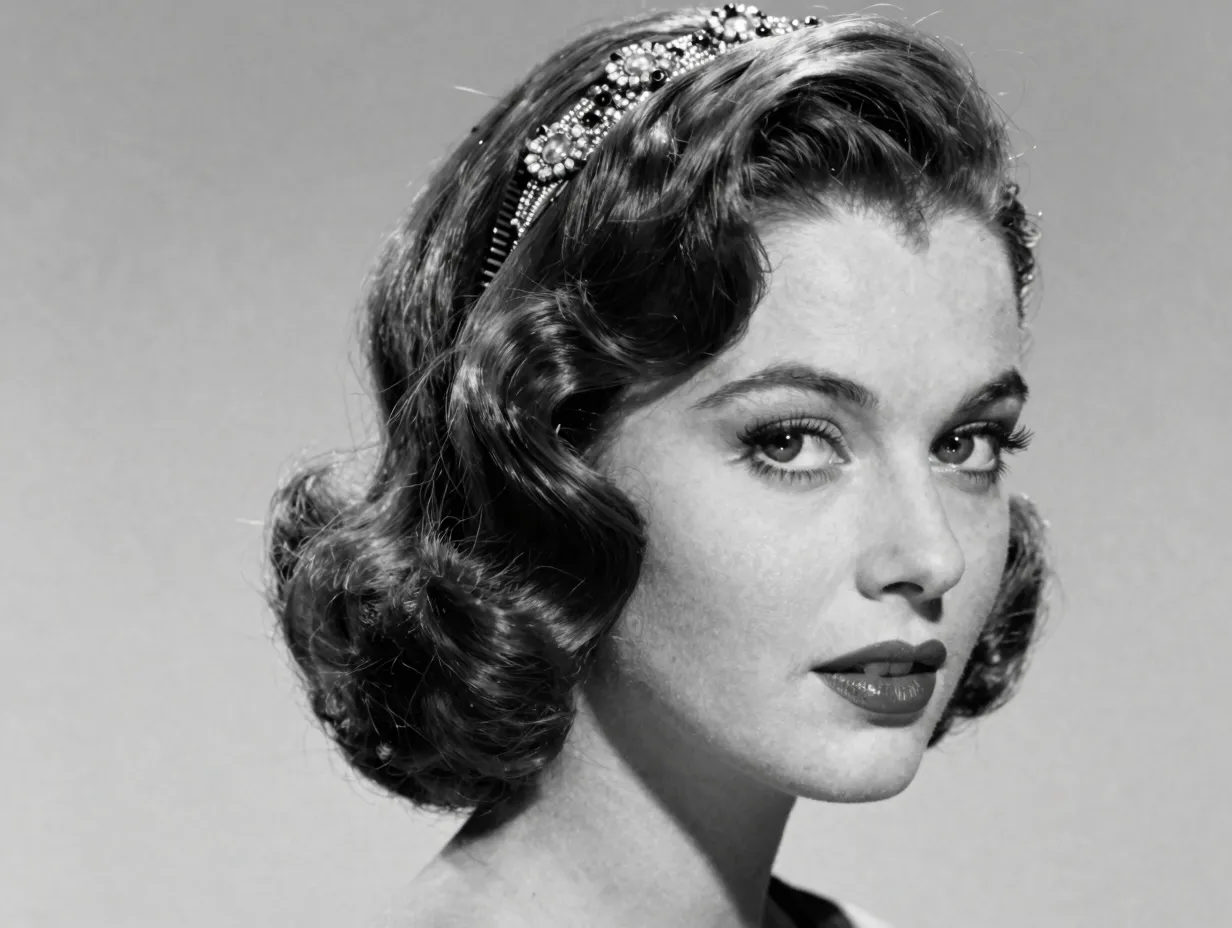 Vintage inspired finger waves on short hair for old hollywood glam