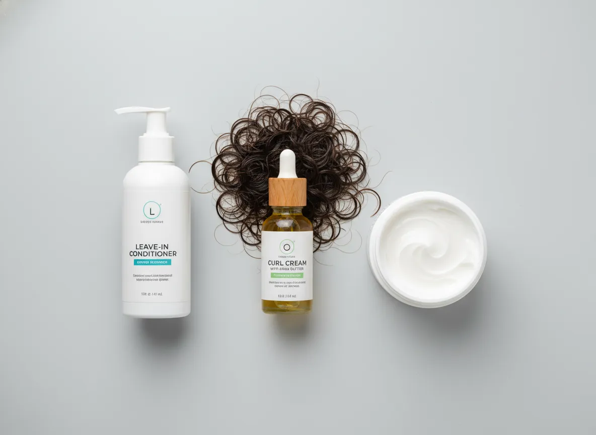 Loc method application leave in conditioner oil cream short curls