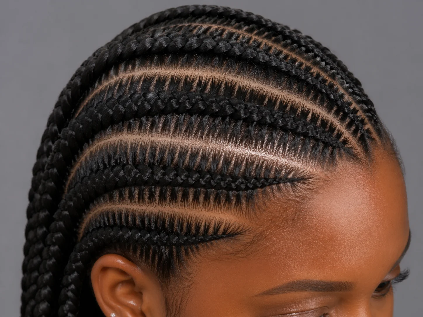 Architectural large stitch braids horizontal stitches graphic pattern