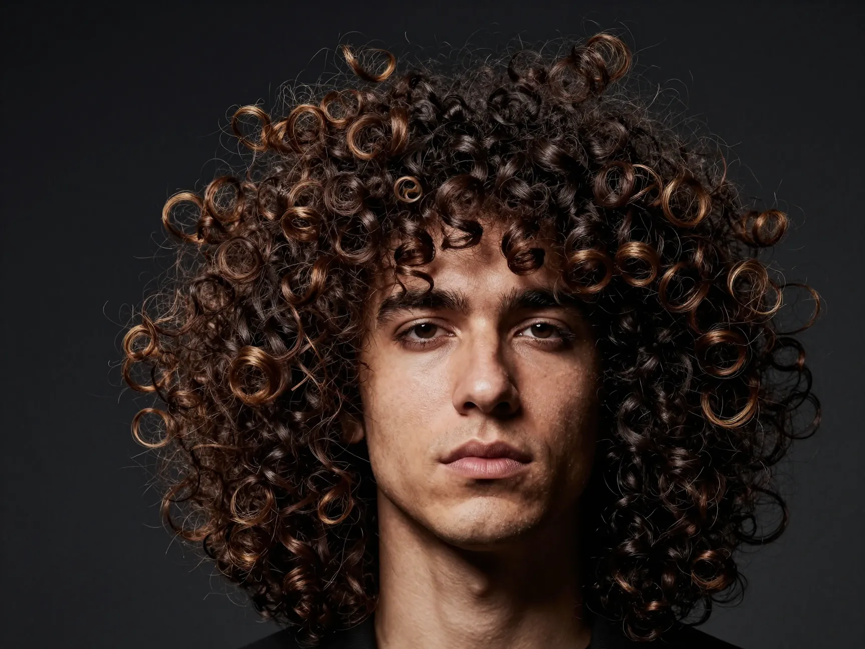 Bold high volume curls defined separation maximum attention