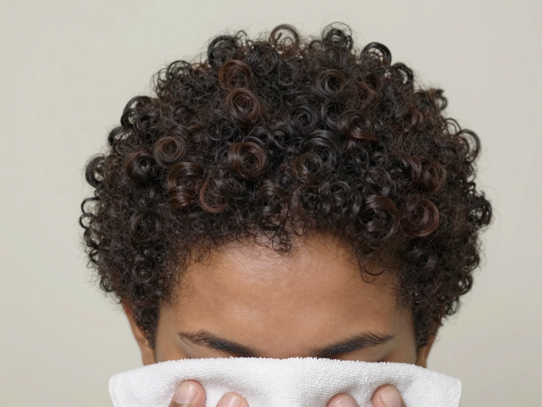 Wash and go curl crop above ears on hair with significant shrinkage