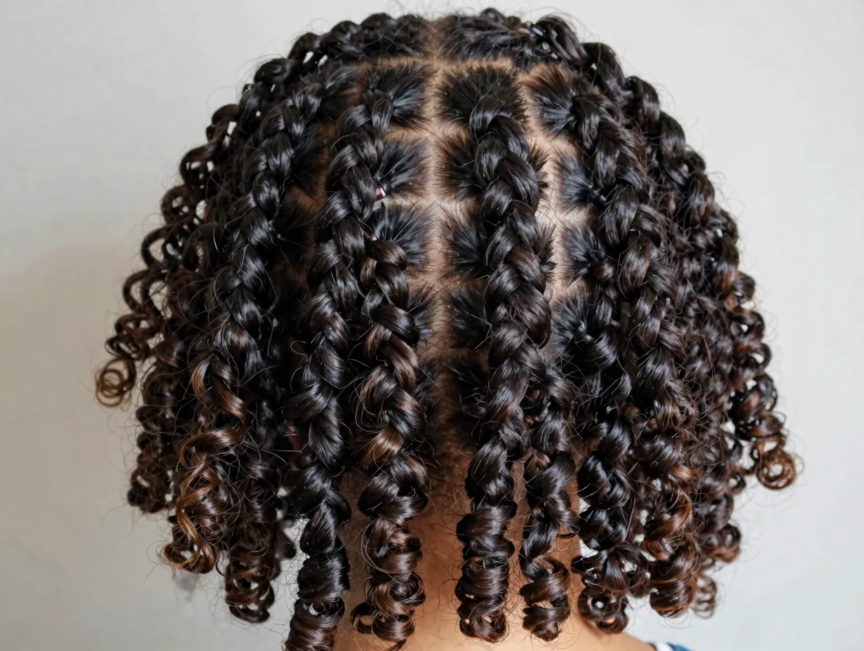 Two strand twists protective style moisturized natural hair