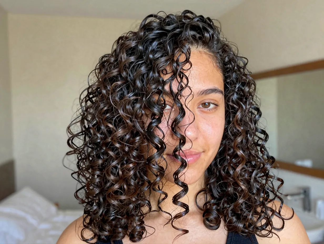Au natural all curl types moisturized defined curls photorealistic