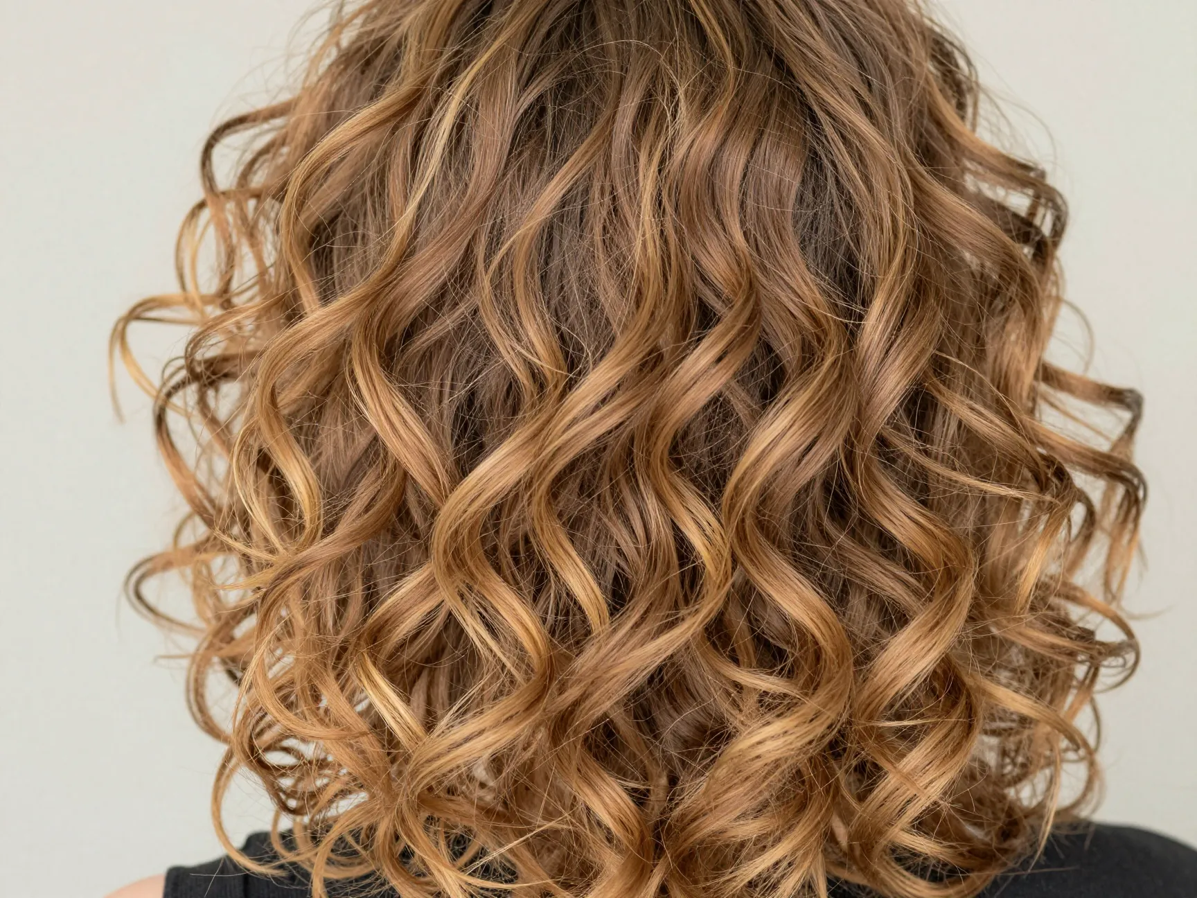 Classic balayage curls sun kissed caramel honey blonde beach