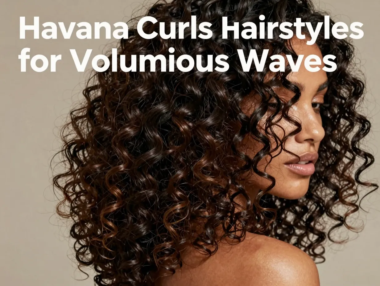 Thick bouncy havana curls spirals cascading over shoulder framing face