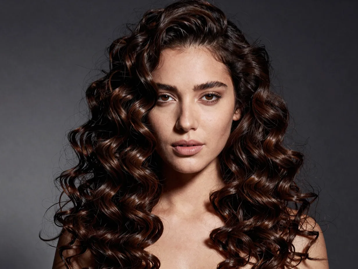Defined 3a ringlet curls with focus on frizz control and porosity