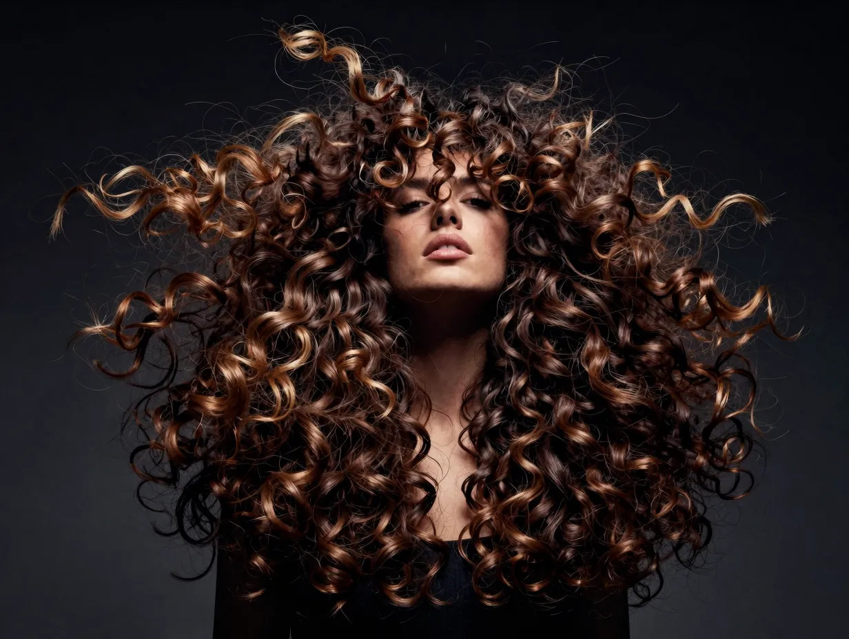 Wild voluminous aesthetic big bold untamed curls
