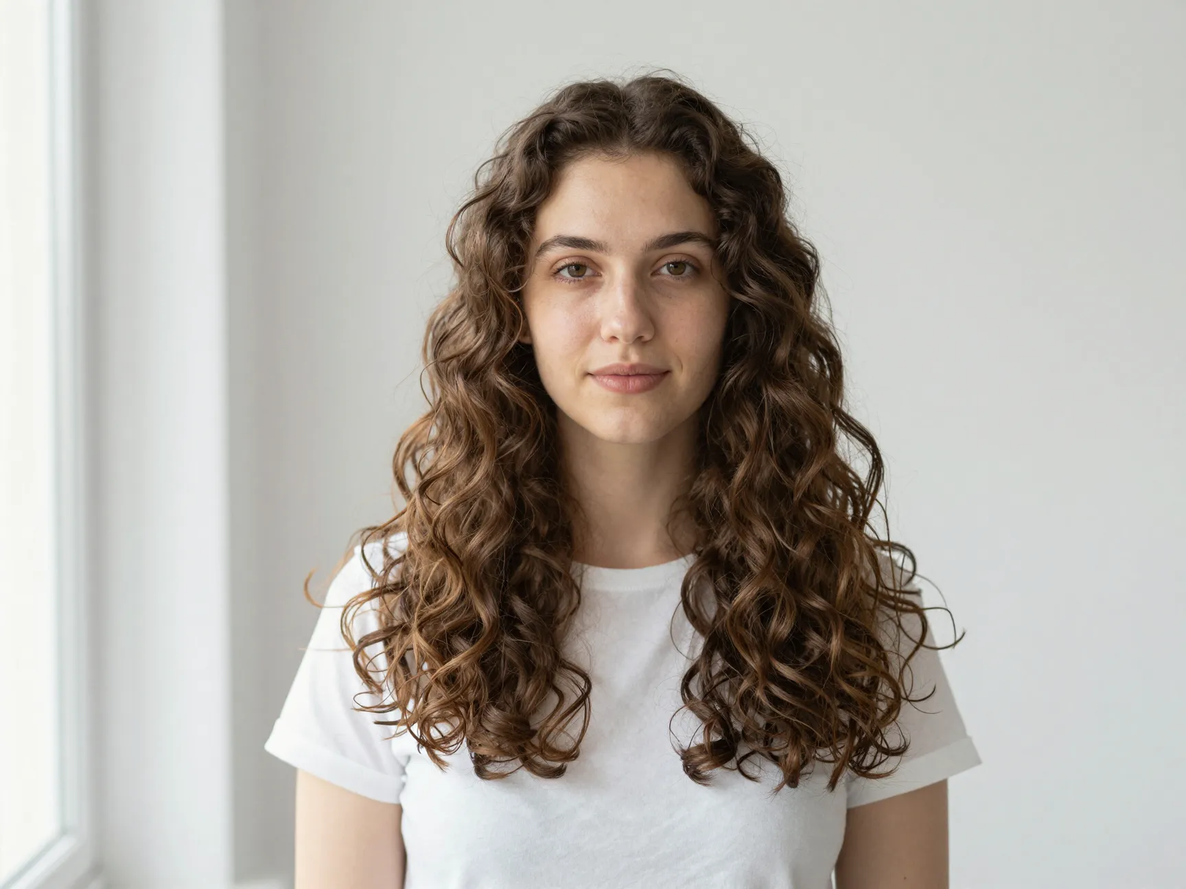 Minimalist natural aesthetic simple air dried curls