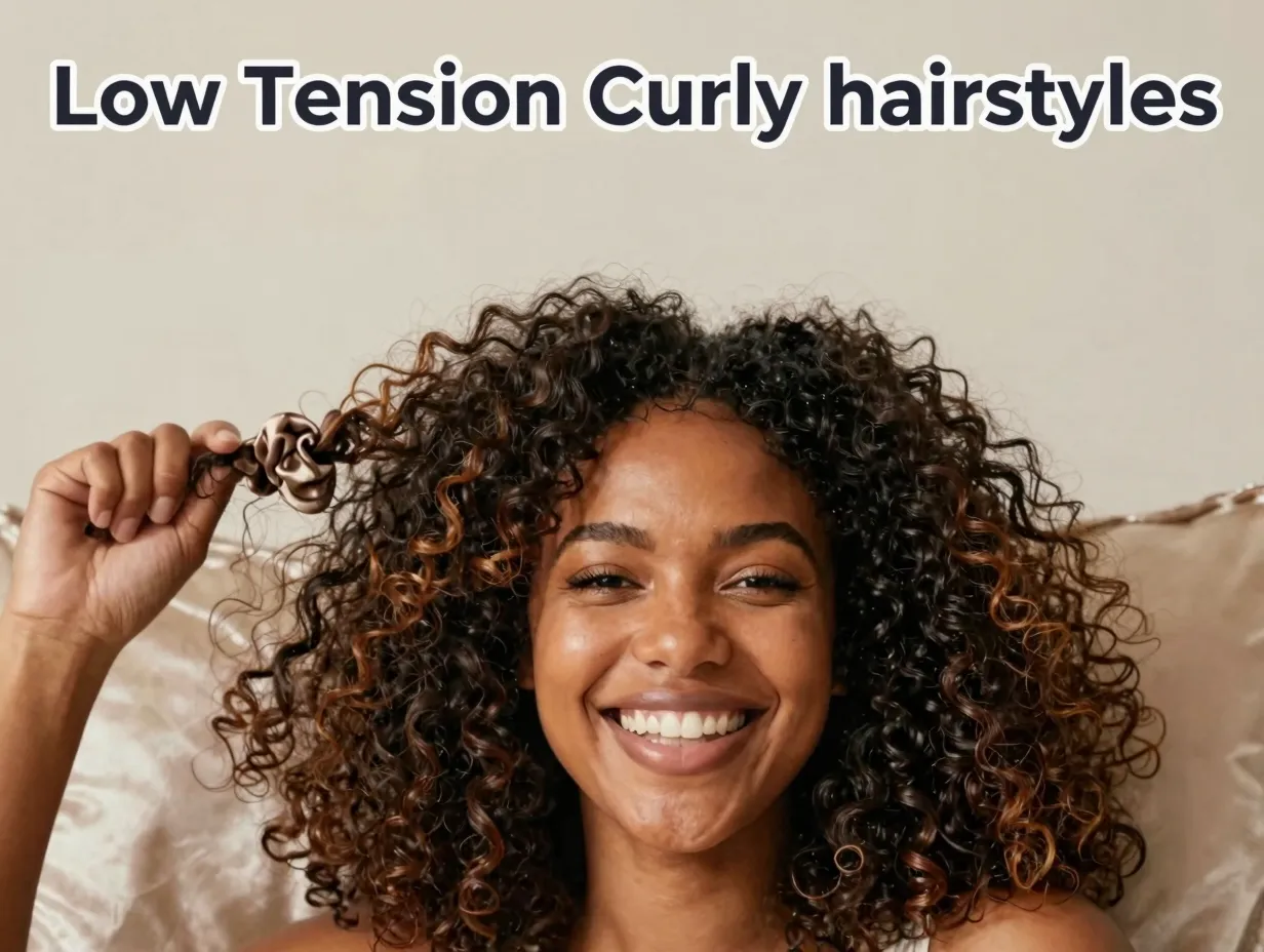 Low tension curly hairstyles protect hair scalp healthy