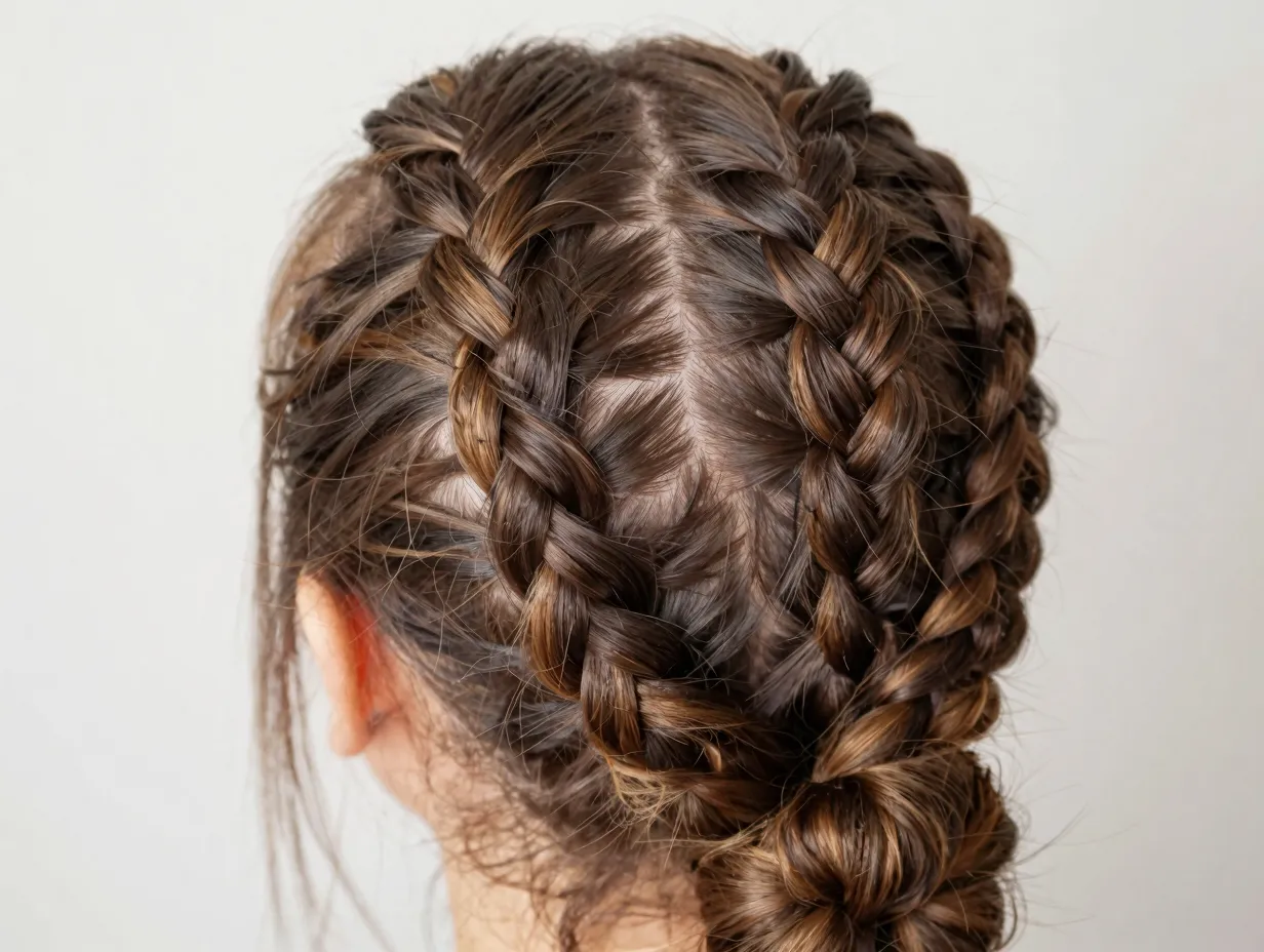 Flat twists against scalp two strands for fine hair