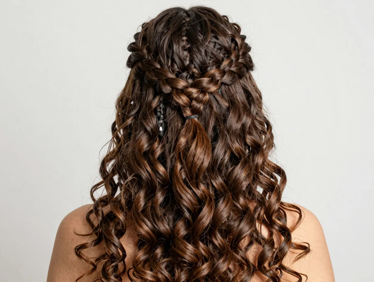 Half up dutch braids polished volume occasion versatile