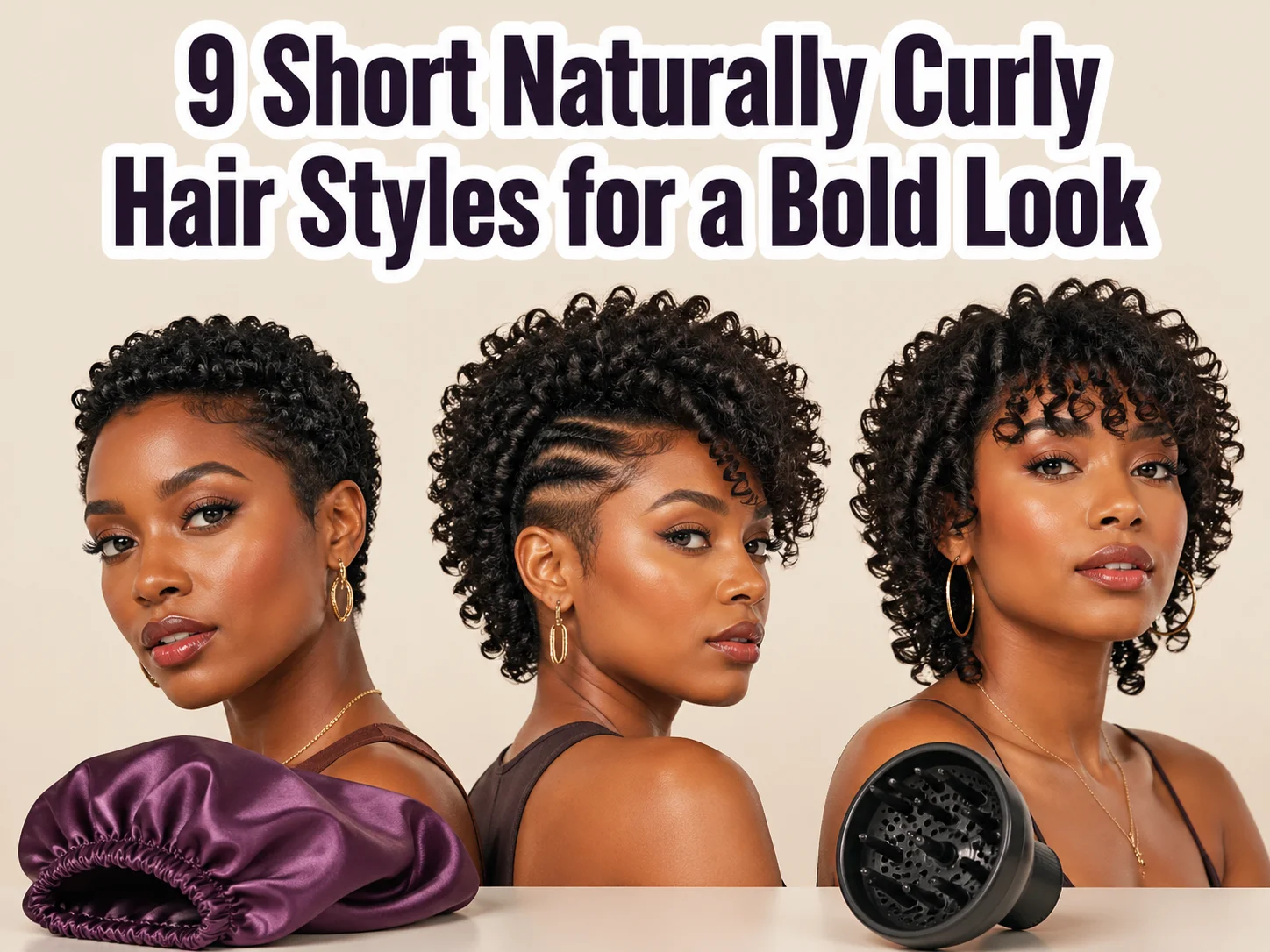 Short curls pixie mohawk twa wolf cut grid look